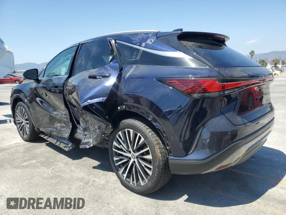 2025 Lexus RX 350h with VIN 2T2BBMCA7SC085065, listed as a Copart auction lot 59034485 with 329 mi miles and Salvage title. Bid and sale history available at DreamBid. Image 2.