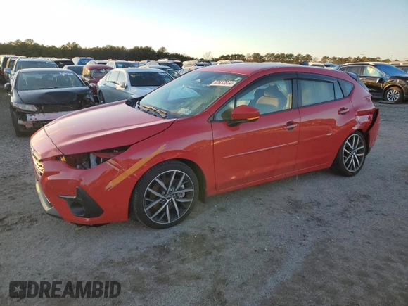 2024 Subaru Impreza Sport with VIN JF1GUAFC2R8315039, listed as a Copart auction lot 82832614 with 5,888 mi miles and Salvage Title. Bid and sale history available at carsss.com. Image 1.