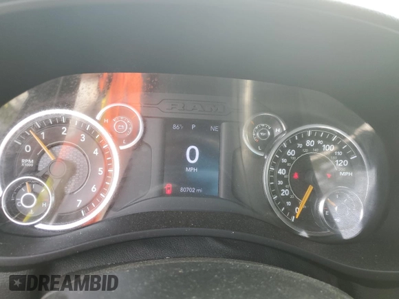2021 Ram 2500 Big Horn with VIN 3C6UR5DJ8MG554449, listed as a Copart auction lot 53303604 with 80,702 mi miles and Salvage Title. Bid and sale history available at carsss.com. Image 9.