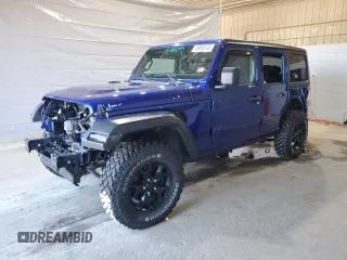 2020 Jeep Wrangler Unlimited Black and Tan with VIN 1C4HJXDG1LW267312, listed as a Copart auction lot 49658135 with 66,624 mi miles and Salvage title. Bid and sale history available at DreamBid. Image 1.
