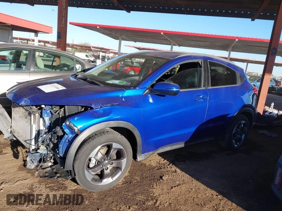 2018 Honda HR-V EX-L Navi with VIN 3CZRU6H70JM702098, listed as a IAAI auction lot 41397486 with 102,020 mi miles. Bid and sale history available at carsss.com. Image 14.