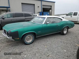 1972 Oldsmobile Cutlass with VIN 3G87H2M101964, listed as a Copart auction lot 70458154 with 25,469 mi miles and Salvage Title. Bid and sale history available at DreamBid. Image 1.