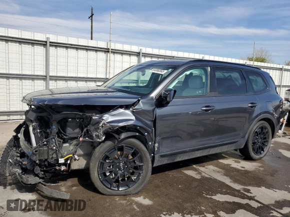 2022 Kia Telluride SX with VIN 5XYP5DHC2NG297649, listed as a Copart auction lot 54086565 with 26,111 mi miles and Salvage title. Bid and sale history available at DreamBid. Image 1.