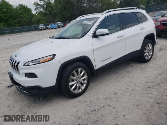 2016 Jeep Cherokee Limited z VIN 1C4PJMDS9GW340821, wystawiony jako Copart lot #54761795 z przebiegiem 98 114 mil mil oraz Szkoda całkowita • Salvage title. Historia ofert i sprzedaży dostępna na DreamBid. Obrazek 1.