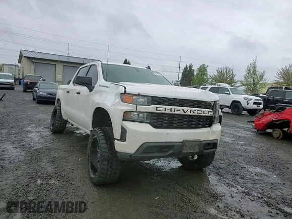 2019 Chevrolet Silverado 1500 Custom with VIN 3GCPYBEH7KG227329, listed as a Copart auction lot 50712934 with 99,428 mi miles and Salvage Title. Bid and sale history available at DreamBid. Image 10.