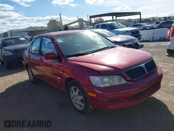 2002 Mitsubishi Lancer LS with VIN JA3AJ36E82U063279, listed as a IAAI auction lot 41711543 with 39,127 mi miles. Bid and sale history available at carsss.com. Image 1.