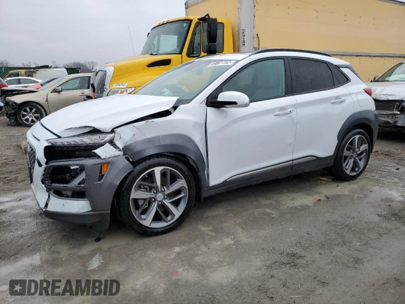2021 Hyundai Kona Ultimate with VIN KM8K53A54MU657397, listed as a Copart auction lot 69861792 with 23,127 mi miles. Bid and sale history available at carsss.com. Image 1.