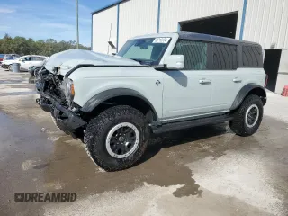 2023 Ford Bronco with VIN 1FMDE5DH3PLB30049, listed as a Copart auction lot 83715934 with 24,293 mi miles and Salvage Title. Bid and sale history available at carsss.com. Image 1.