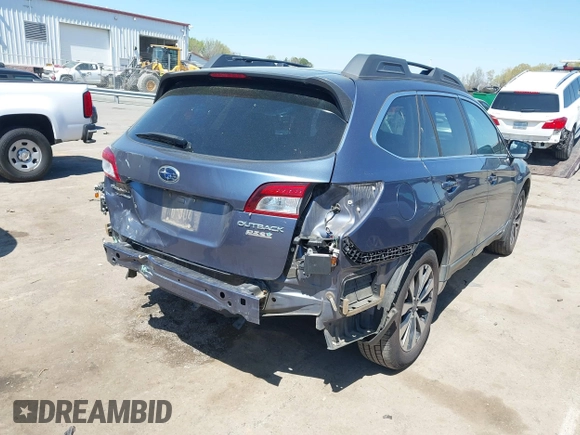 2015 Subaru Outback Limited with VIN 4S4BSANC4F3356370, listed as a IAAI auction lot 41901387 with 115,683 mi miles and . Bid and sale history available at DreamBid. Image 4.