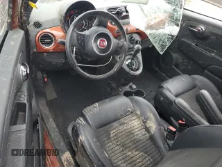2015 FIAT 500 Turbo with VIN 3C3CFFHH7FT621860, listed as a Copart auction lot 47599345 with 73,817 mi miles and Salvage Title. Bid and sale history available at carsss.com. Image 8.