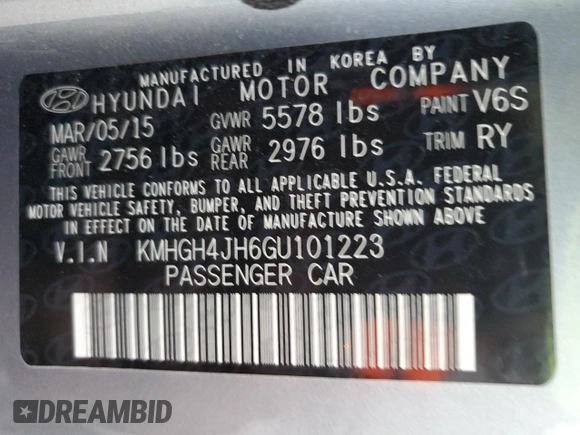 2016 Hyundai Equus Signature z VIN KMHGH4JH6GU101223, wystawiony jako Copart lot #75512034 z przebiegiem 66 921 mil mil oraz Szkody całkowita. Historia ofert i sprzedaży dostępna na DreamBid. Obrazek 12.