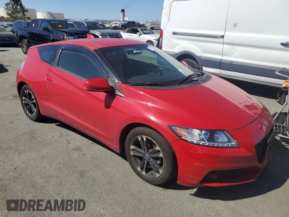 2014 Honda CR-Z EX with VIN JHMZF1D6XES002441, listed as a Copart auction lot 72538494 with 121,715 mi miles and Salvage Title. Bid and sale history available at DreamBid. Image 4.