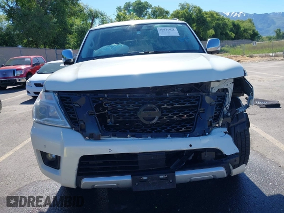 2018 Nissan Armada Platinum with VIN JN8AY2NE7J9730759, listed as a IAAI auction lot 39541925 with 83,001 mi miles. Bid and sale history available at carsss.com. Image 13.