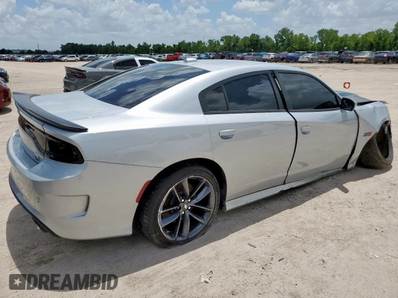 2019 Dodge Charger Scat Pack z VIN 2C3CDXGJ9KH742490, wystawiony jako Copart lot #53571945 z przebiegiem 18 861 mil mil oraz Szkoda całkowita • Salvage title. Historia ofert i sprzedaży dostępna na DreamBid. Obrazek 3.