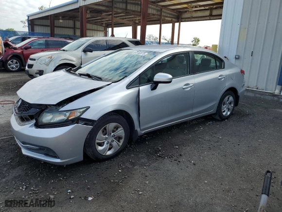 2015 Honda Civic Sedan LX with VIN 19XFB2F55FE200794, listed as a Copart auction lot 53152075 with 78,495 mi miles and Salvage Title. Bid and sale history available at carsss.com. Image 1.