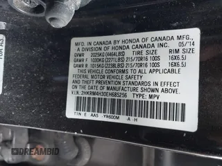 2014 Honda CR-V LX with VIN 2HKRM4H30EH685256, listed as a IAAI auction lot 41429604 with 121,495 mi miles. Bid and sale history available at carsss.com. Image 9.