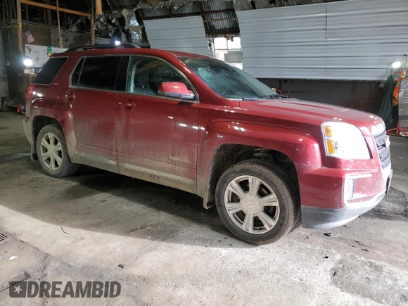 2017 GMC Terrain SLE with VIN 2GKFLTE37H6186164, listed as a Copart auction lot 47924765 with 56,129 mi miles and Salvage Title. Bid and sale history available at carsss.com. Image 4.
