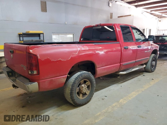 2006 Dodge Ram 2500 SLT with VIN 1D7KS28CX6J138201, listed as a Copart auction lot 59396724 with 280,843 mi miles and Salvage Title. Bid and sale history available at carsss.com. Image 3.