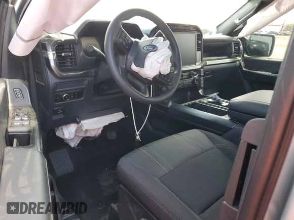 2024 Ford F-150 with VIN 1FTEX2LP2RKF10597, listed as a Copart auction lot 51155685 with 4,177 mi miles and Salvage title. Bid and sale history available at DreamBid. Image 8.