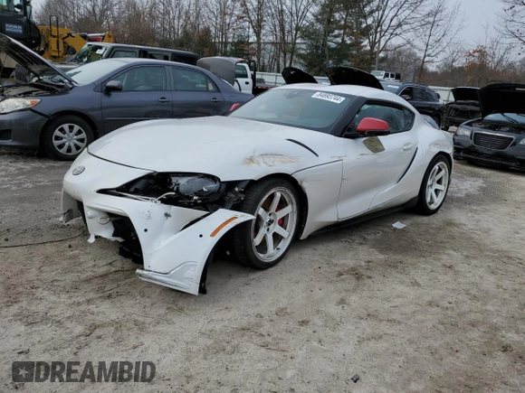 2020 Toyota Supra 3.0 with VIN WZ1DB4C05LW023856, listed as a Copart auction lot 84893744 with 32,046 mi miles and Salvage title. Bid and sale history available at DreamBid. Image 1.
