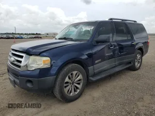 2007 Ford Expedition Max XLT with VIN 1FMFK15517LA08112, listed as a Copart auction lot 55173385 with 196,051 mi miles and Salvage title. Bid and sale history available at DreamBid. Image 1.