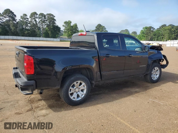 2022 Chevrolet Colorado 2WD LT with VIN 1GCGSCEA0N1308752, listed as a Copart auction lot 53984015 with 27,345 mi miles and Salvage title. Bid and sale history available at DreamBid. Image 3.