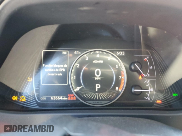 2020 Lexus UX 200 with VIN JTHX3JBH1L2022417, listed as a Copart auction lot 45289855 with 63,664 mi miles and Salvage title. Bid and sale history available at DreamBid. Image 9.
