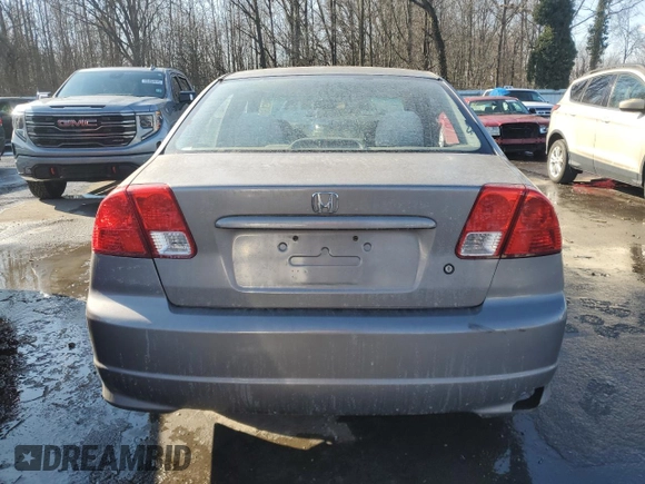 2004 Honda Civic LX with VIN 2HGES16584H560845, listed as a Copart auction lot 89105045 with Not Provided miles and Salvage Title. Bid and sale history available at DreamBid. Image 6.
