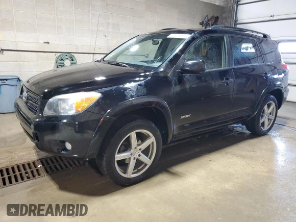 2007 Toyota RAV4 Sport with VIN JTMZD32V676040015, listed as a Copart auction lot 52026895 with 157,765 mi miles and Salvage Title. Bid and sale history available at carsss.com. Image 1.