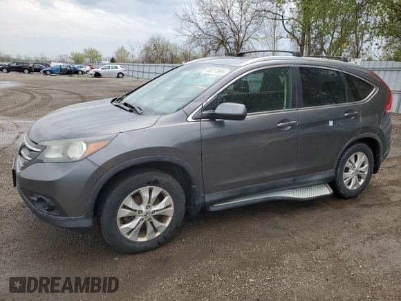 2014 Honda CR-V EX z VIN 2HKRM4H56EH129521, wystawiony jako Copart lot #55277995 z przebiegiem 160 573 mil mil oraz Czysty tytuł • Clean title. Historia ofert i sprzedaży dostępna na DreamBid. Obrazek 1.