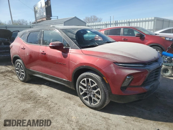 2023 Chevrolet Blazer RS с VIN 3GNKBERS2PS200506, выставлен на аукционе Copart как лот 50313005 с пробегом 20 957 миль миль и Списание • Salvage title. История ставок и продаж доступна на DreamBid. Изображение 4.