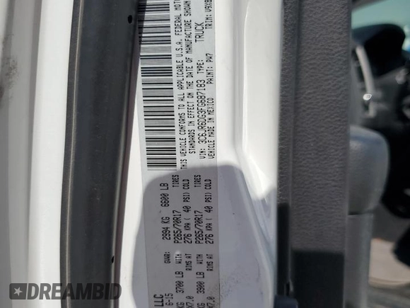 2015 Ram 1500 Tradesman with VIN 3C6JR6DG3FG687183, listed as a Copart auction lot 69897664 with 145,722 mi miles and Salvage title. Bid and sale history available at DreamBid. Image 12.