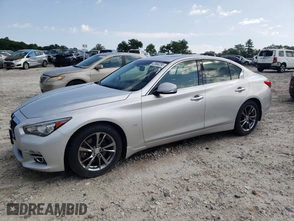 2017 Infiniti Q50 3.0t Sport with VIN JN1EV7AR9HM838872, listed as a Copart auction lot 62666234 with 87,657 mi miles and Non Repairable. Bid and sale history available at carsss.com. Image 1.