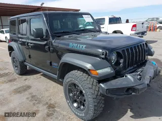 2023 Jeep Wrangler 4xe with VIN 1C4JJXN69PW628797, listed as a IAAI auction lot 41635829 with 46,169 mi miles. Bid and sale history available at carsss.com. Image 1.