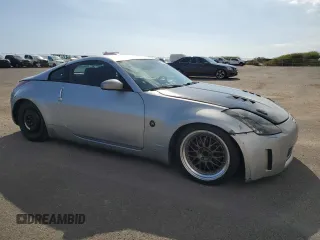 2005 Nissan 350Z with VIN JN1AZ34D55M609063, listed as a Copart auction lot 76796544 with 114,080 mi miles and Salvage Title. Bid and sale history available at DreamBid. Image 4.
