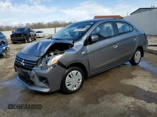 2022 Mitsubishi Mirage ES z VIN ML32FUFJ8NHF05636, wystawiony jako Copart lot #49816995 z przebiegiem 19 133 mil mil oraz Szkoda całkowita • Salvage title. Historia ofert i sprzedaży dostępna na DreamBid. Obrazek 1.
