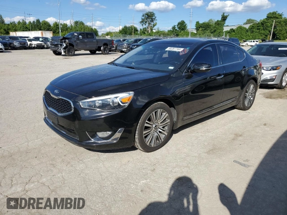 2015 Kia Cadenza Premium with VIN KNALN4D72F5176604, listed as a Copart auction lot 58287744 with 69,419 mi miles and Salvage Title. Bid and sale history available at carsss.com. Image 1.