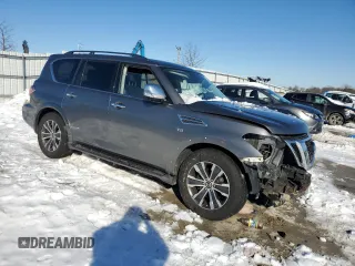 2020 Nissan Armada SL with VIN JN8AY2NC1LX519120, listed as a Copart auction lot 87589765 with 0 mi miles and Salvage Title. Bid and sale history available at carsss.com. Image 4.