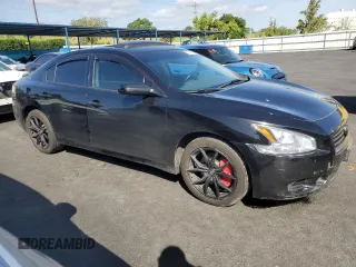2014 Nissan Maxima SV with VIN 1N4AA5AP1EC444977, listed as a Copart auction lot 53202105 with 175,460 mi miles and Salvage title. Bid and sale history available at DreamBid. Image 4.