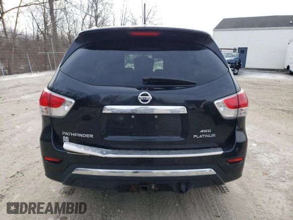2014 Nissan Pathfinder S with VIN 5N1AR2MM4EC654679, listed as a Copart auction lot 45000635 with 134,569 mi miles and Salvage title. Bid and sale history available at DreamBid. Image 6.