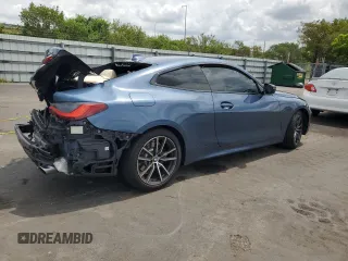 2021 BMW 4 Series 430i z VIN WBA53AP06MCF79573, wystawiony jako Copart lot #59136805 z przebiegiem 43 446 mil mil oraz Szkoda całkowita • Salvage title. Historia ofert i sprzedaży dostępna na DreamBid. Obrazek 3.