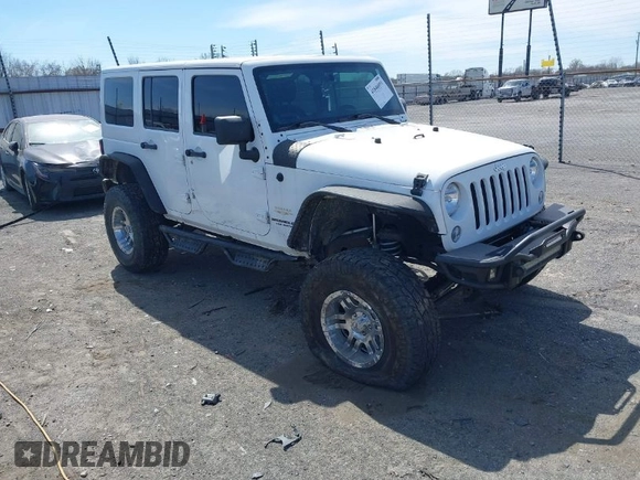 2014 Jeep Wrangler Unlimited Sahara with VIN 1C4BJWEG6EL203866, listed as a IAAI auction lot 41846091 with 105,296 mi miles. Bid and sale history available at carsss.com. Image 1.