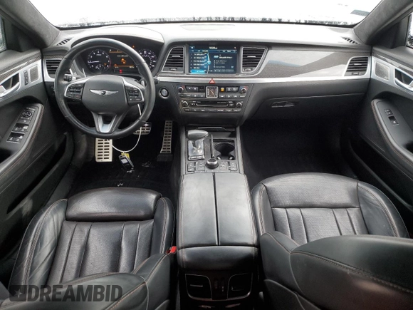 2018 Genesis G80 3.3T Sport with VIN KMHGN4JB5JU222384, listed as a Copart auction lot 42036785 with 38,516 mi miles and Salvage Title. Bid and sale history available at carsss.com. Image 8.