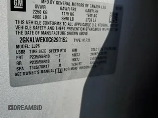 2012 GMC Terrain SLT-2 with VIN 2GKALWEK0C6290152, listed as a Copart auction lot 46675025 with 144,751 mi miles and Clean Title. Bid and sale history available at carsss.com. Image 13.