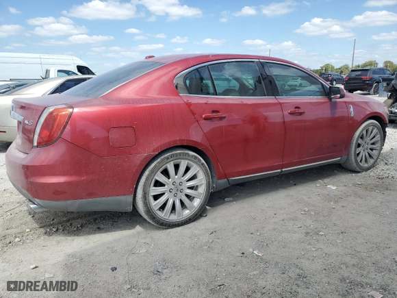 2012 Lincoln MKS with VIN 1LNHL9DR0CG802353, listed as a Copart auction lot 52311015 with 53,961 mi miles and Salvage Title. Bid and sale history available at carsss.com. Image 3.