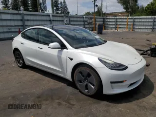 2021 Tesla Model 3 Standard Range Plus with VIN 5YJ3E1EA2MF854713, listed as a Copart auction lot 53783535 with 84,585 mi miles and Non Repairable. Bid and sale history available at DreamBid. Image 4.
