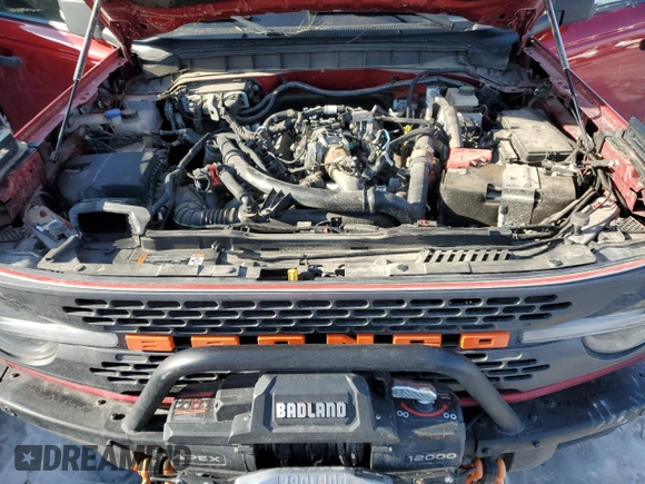 2021 Ford Bronco with VIN 1FMEE5DP9MLA92804, listed as a Copart auction lot 41805875 with 51,149 mi miles and Salvage Title. Bid and sale history available at DreamBid. Image 12.