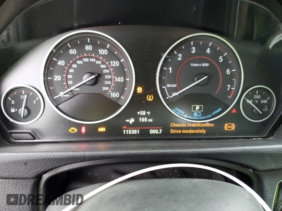 2017 BMW 3 Series 330e iPerformance with VIN WBA8E1C31HA156521, listed as a Copart auction lot 44015085 with 115,361 mi miles and Clean Title. Bid and sale history available at carsss.com. Image 9.