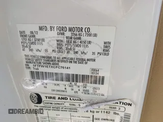 2012 Ford F-150 XL с VIN 1FTFW1ETXCFC76141, выставлен на аукционе IAAI как лот 42387027 с пробегом 299 453 миль миль и . История ставок и продаж доступна на DreamBid. Изображение 9.