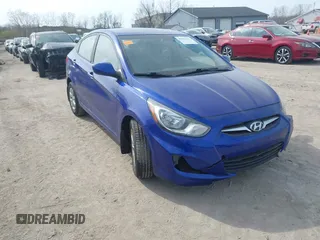 2013 Hyundai Accent GLS with VIN KMHCT4AE2DU553796, listed as a IAAI auction lot 42064167 with 173,799 mi miles. Bid and sale history available at carsss.com. Image 1.
